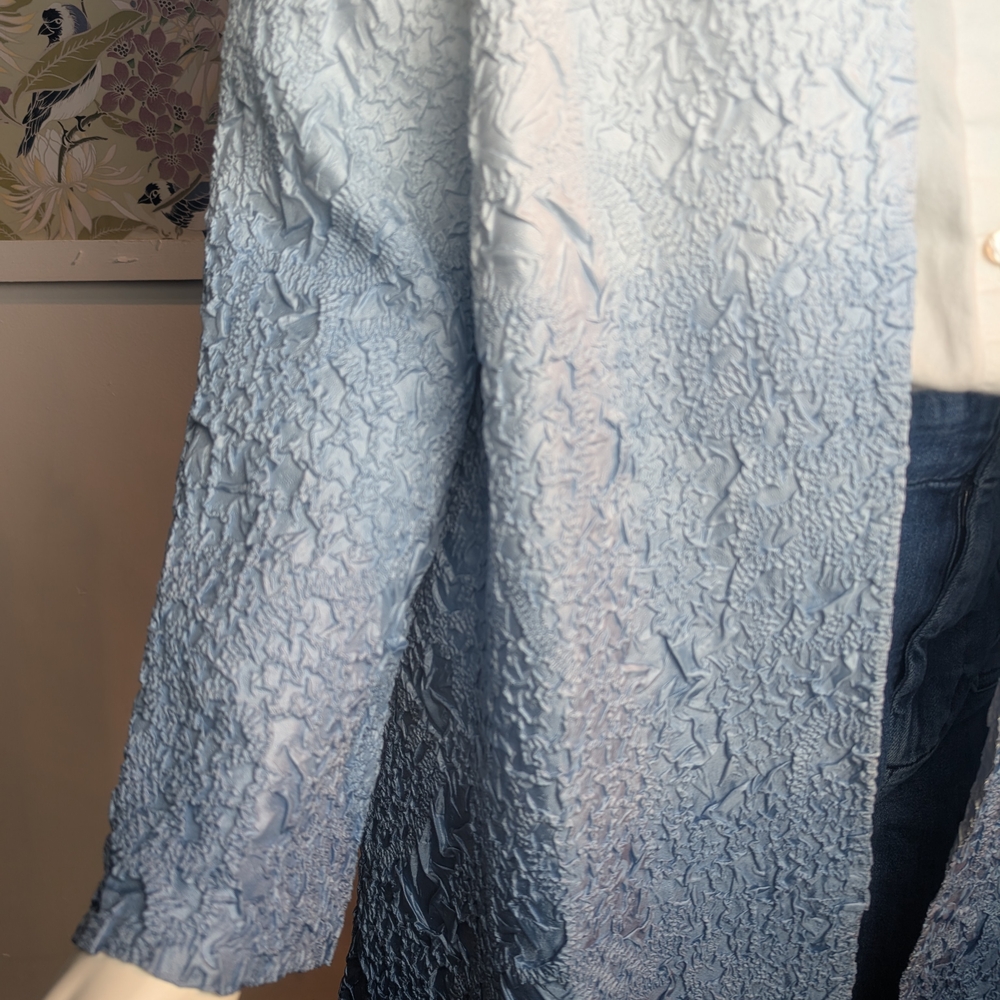 Chico's  Travelers Blue and White Blazer - Picture 4 of 9